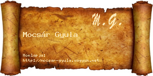 Mocsár Gyula névjegykártya